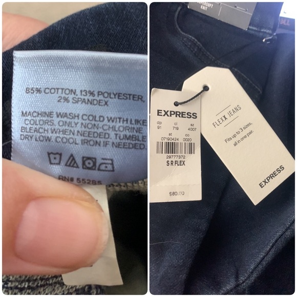 Express High Waisted Super-Soft Knit Dark Wash Pull On Skinny Jean- S- NWT - Picture 12 of 14